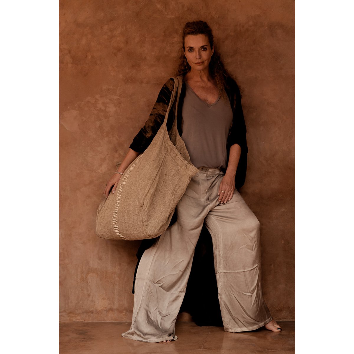 The Tote-ally Linen Shopper - Natural