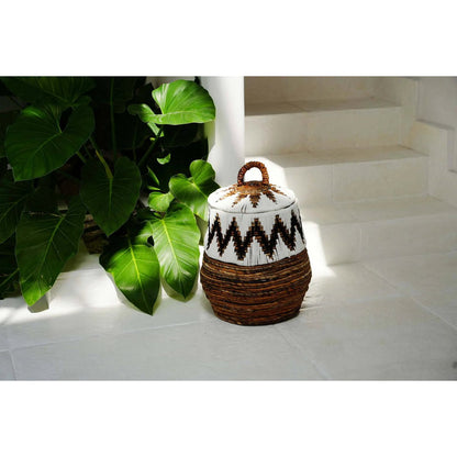The Little Bay Beach Basket - Natural White - S