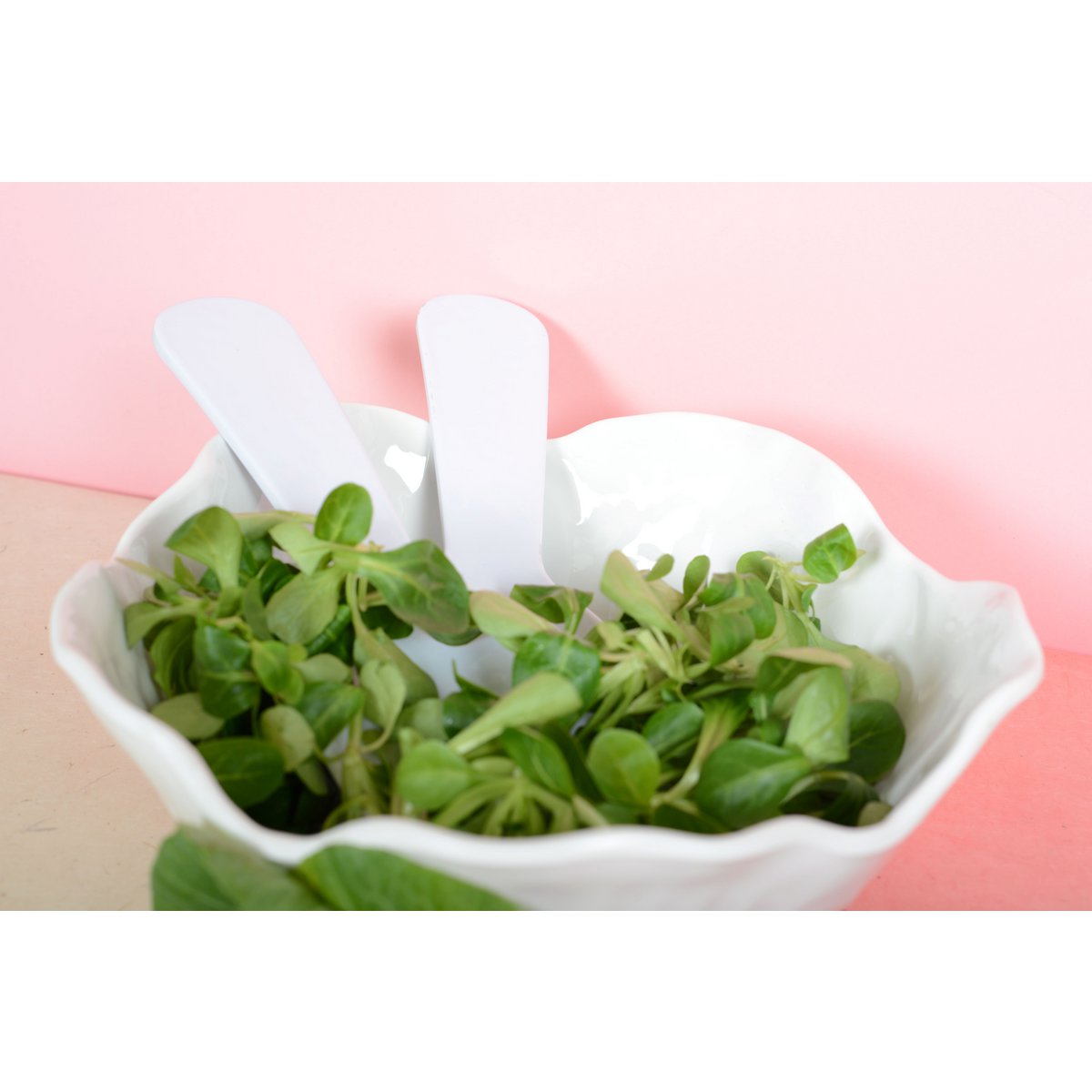 White bowl in melamine 26x26x8cm