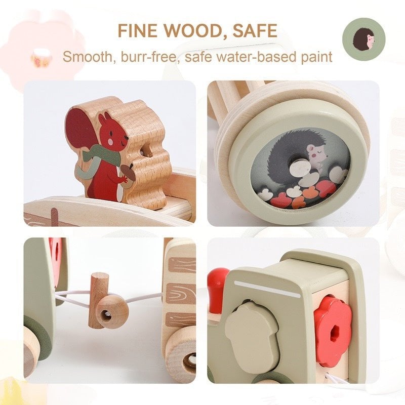 Wooden Train Learning Toy