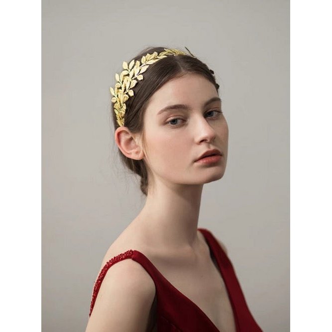 Greek Goddess Golden Leaves Headband