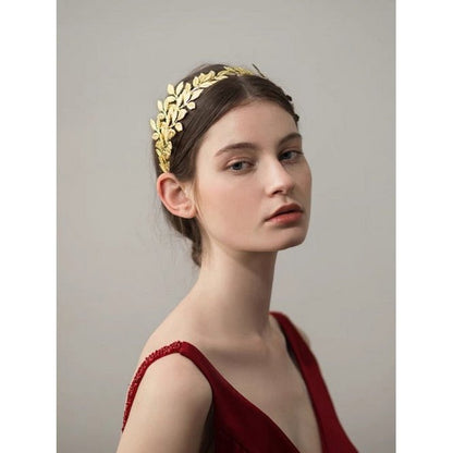 Greek Goddess Golden Leaves Headband