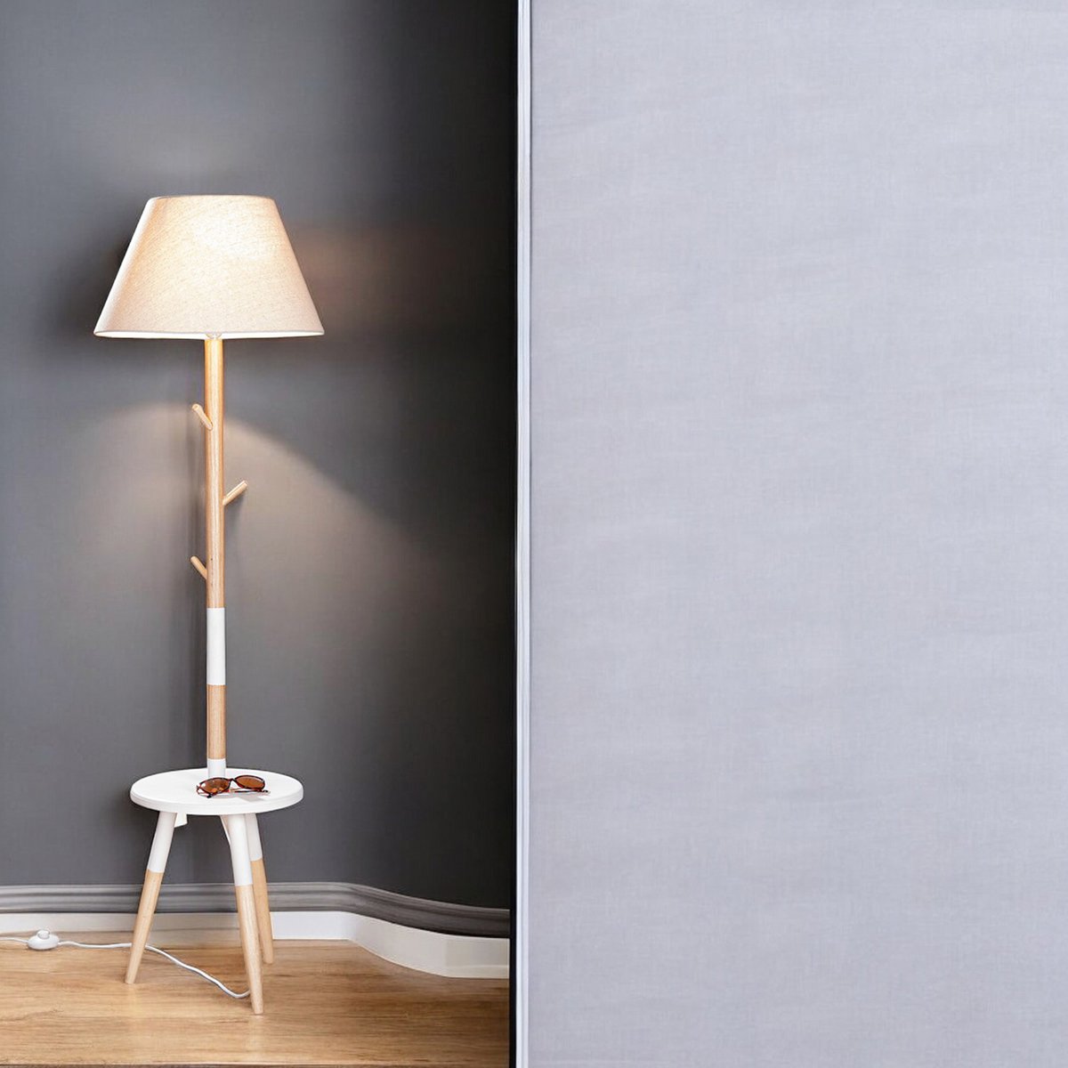 Haderup floor lamp, natural color H.159 cm