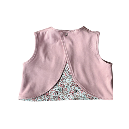 Apron reversible Flower/Crepe