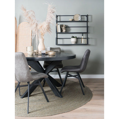 Wall Shelf Vintage Black Mango Wood - Trio