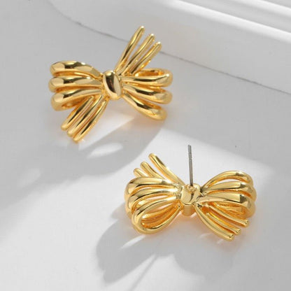 Cute Elegant Butterfly Tie Ear Studs
