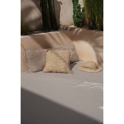 The Raffia Flores Cushion Cover Square - Natural - 40x40