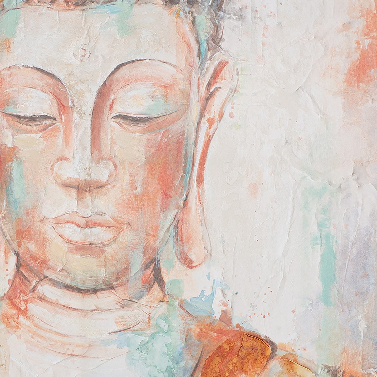 Square image of Buddha, height 100 cm