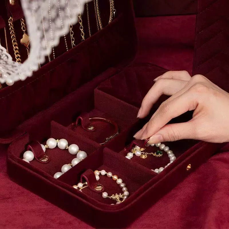 Luxury Velvet Large Jewelry Box