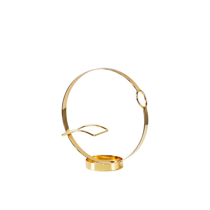 Gold metal bottle holder 25x10x26cm