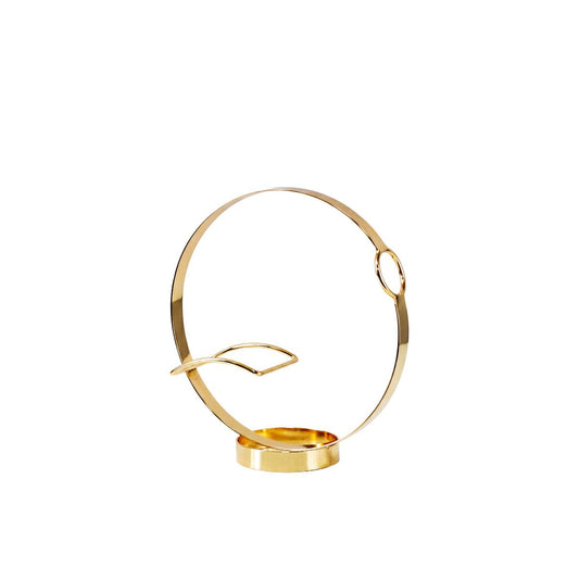 Gold metal bottle holder 25x10x26cm