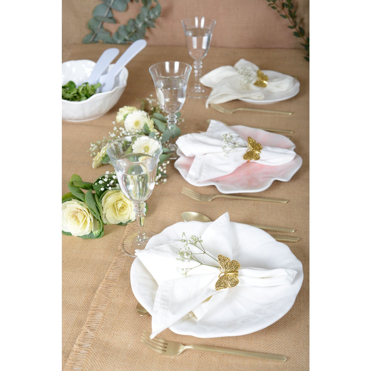 White bowl in melamine 26x26x8cm