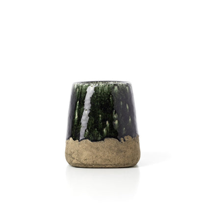 The Moss Conical Planter - Concrete Green - S