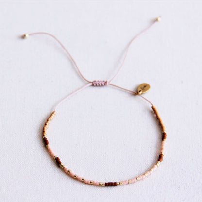 Miyuki bracelet - nude/brown/cognac