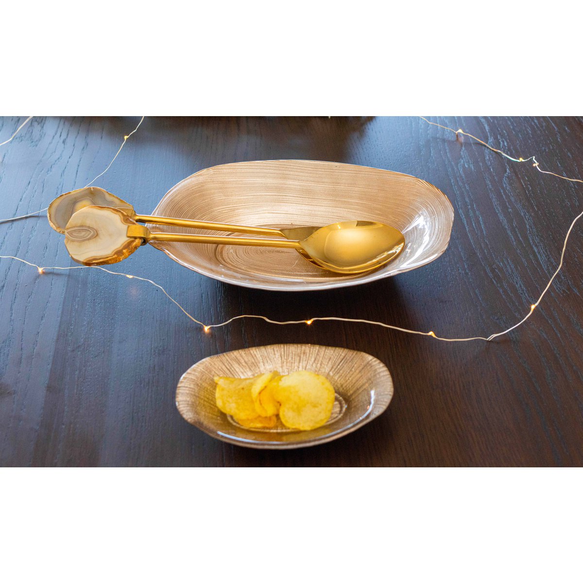 Irily beige oval cup 19x25x5cm