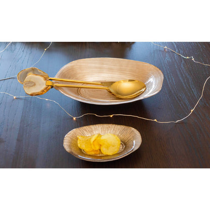 Irily beige oval cup 19x25x5cm