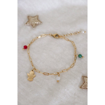 Christmas Charm Bracelet Angel - Gold