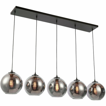 Hanging lamp Smoke Glass 5-Light