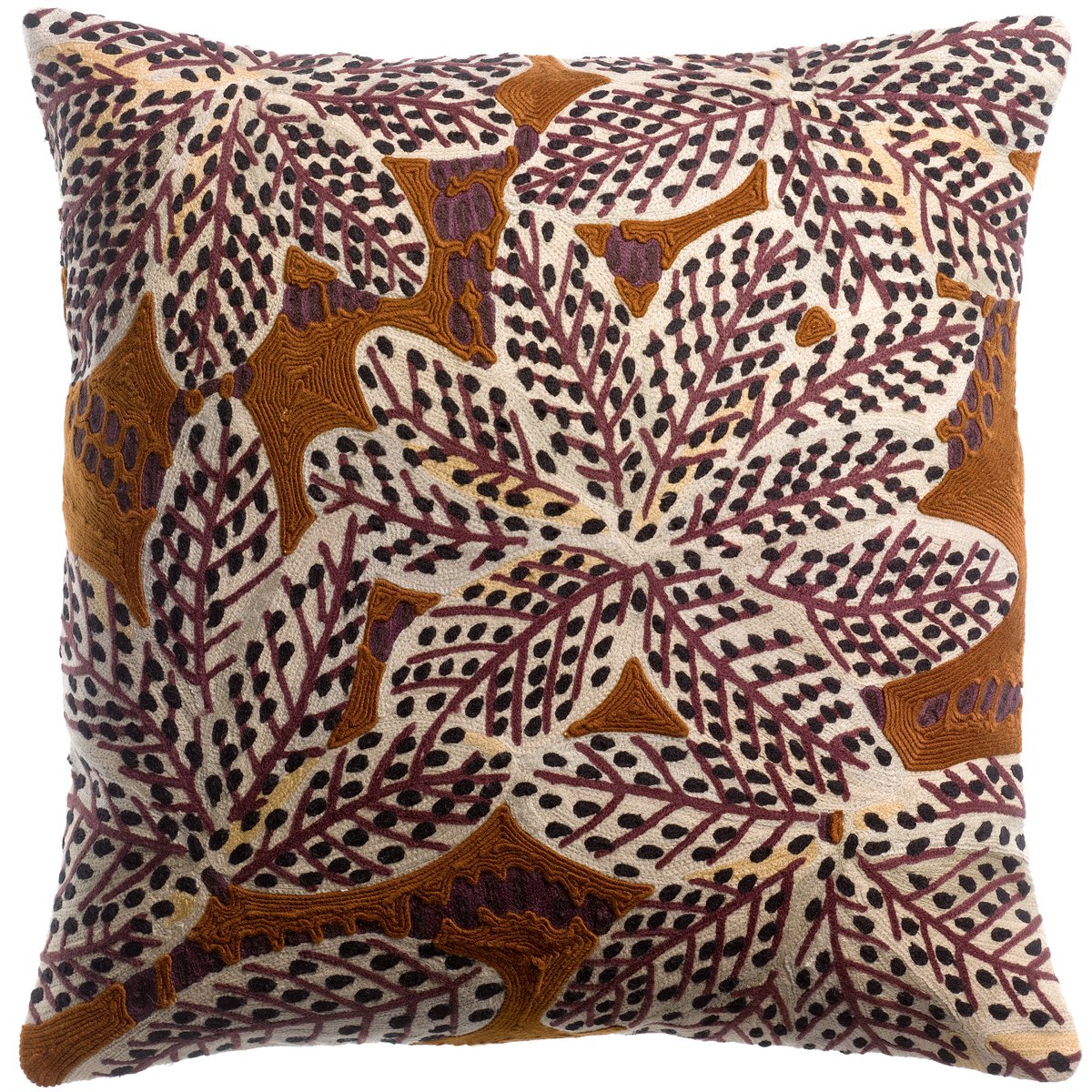 Ariane Rouille embroidered cushion 45 x 45