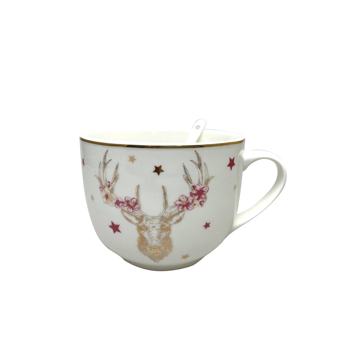 Mug deer dore with spoonful