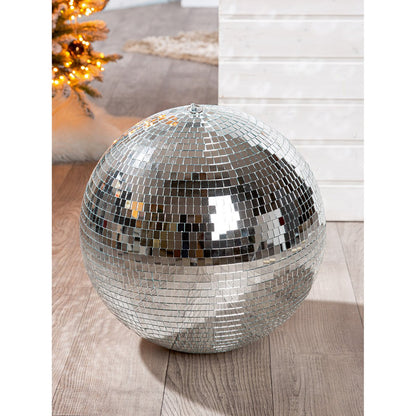 Hanging ball disco, silver colored H.52 cm