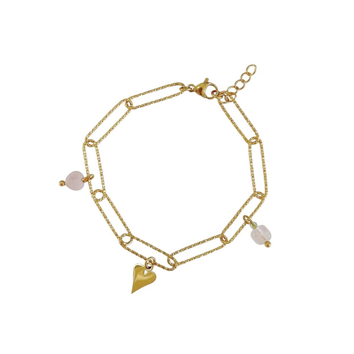 Heart Link Bracelet - Gold