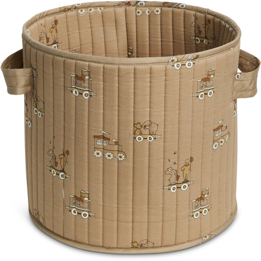 Hunter padded storage basket - medium-carnival train