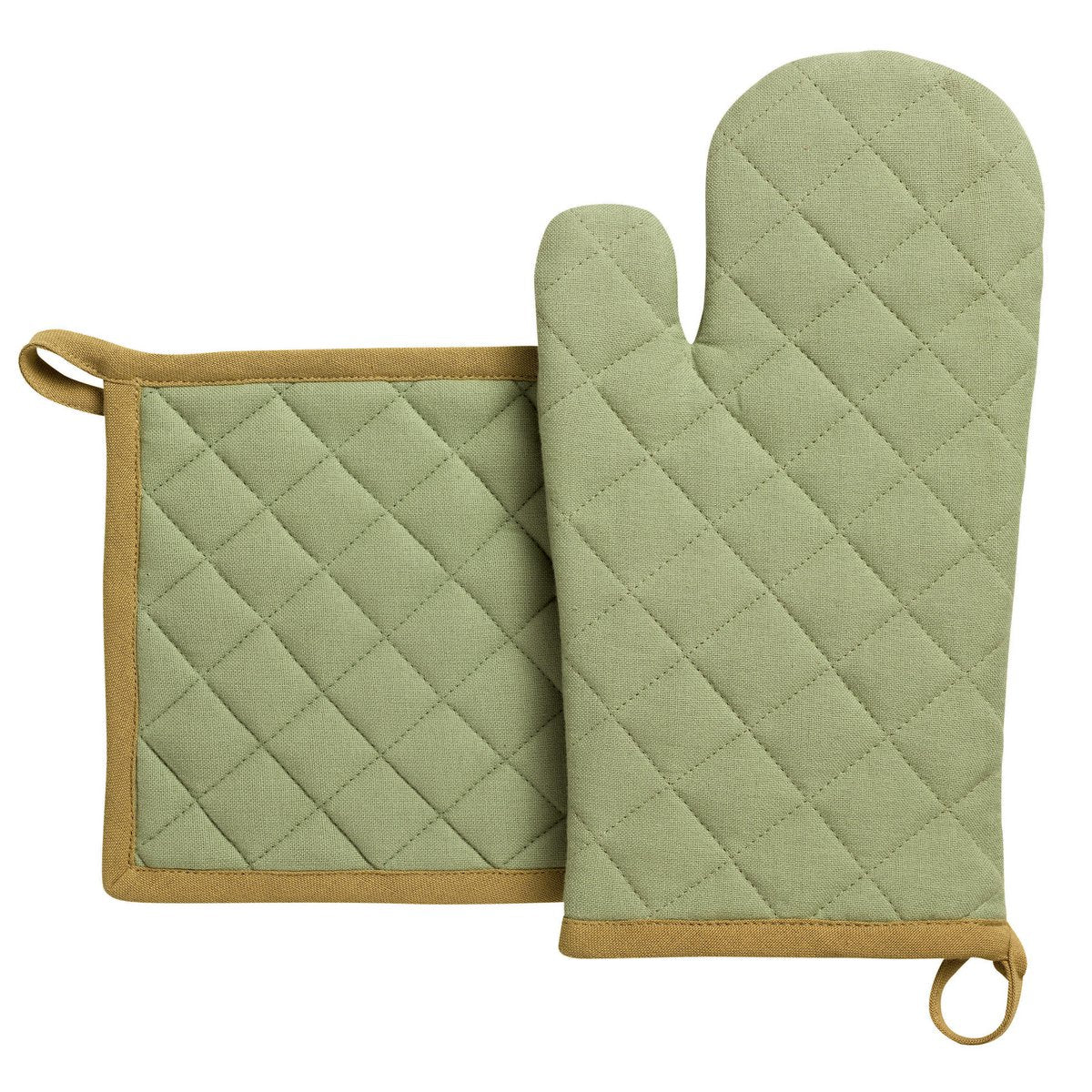 Grace Almond recycled kitchen glove and potholder set 18 x 32