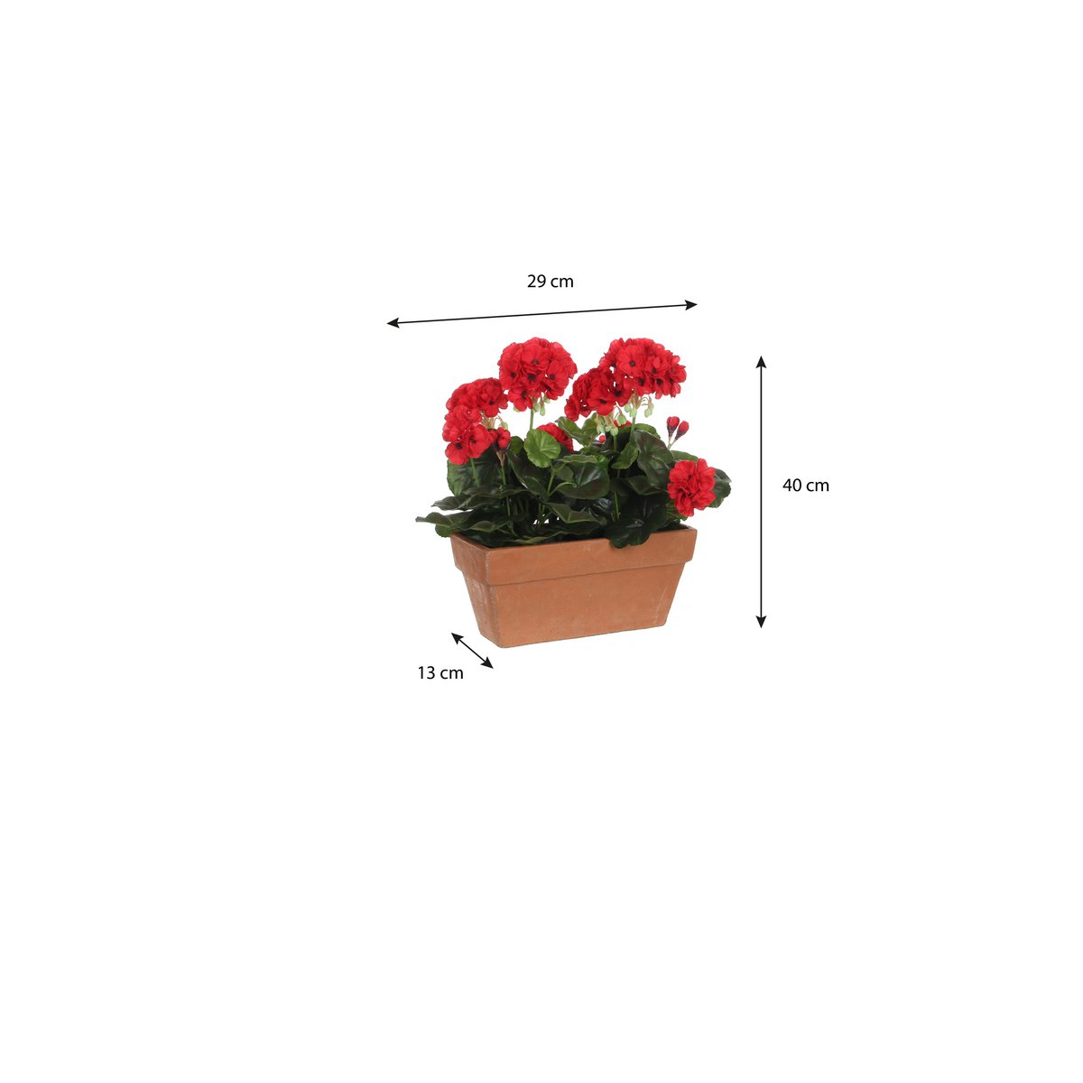Artificial plant Geranium Red