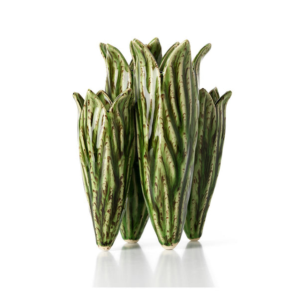 The Tulip Leaf Vase - Forest Green
