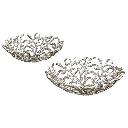 Bowl "Twigs" aluminum D.45cm