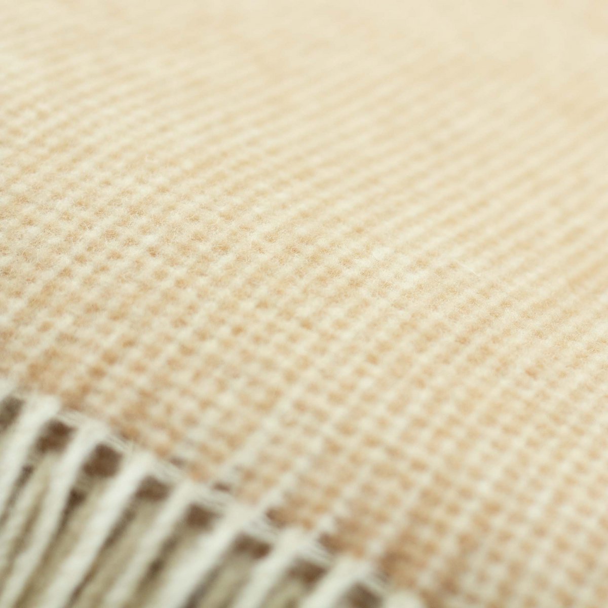 Merino wool Throw Blanket Portofino beige