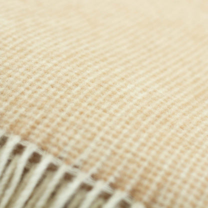 Merino wool Throw Blanket Portofino beige