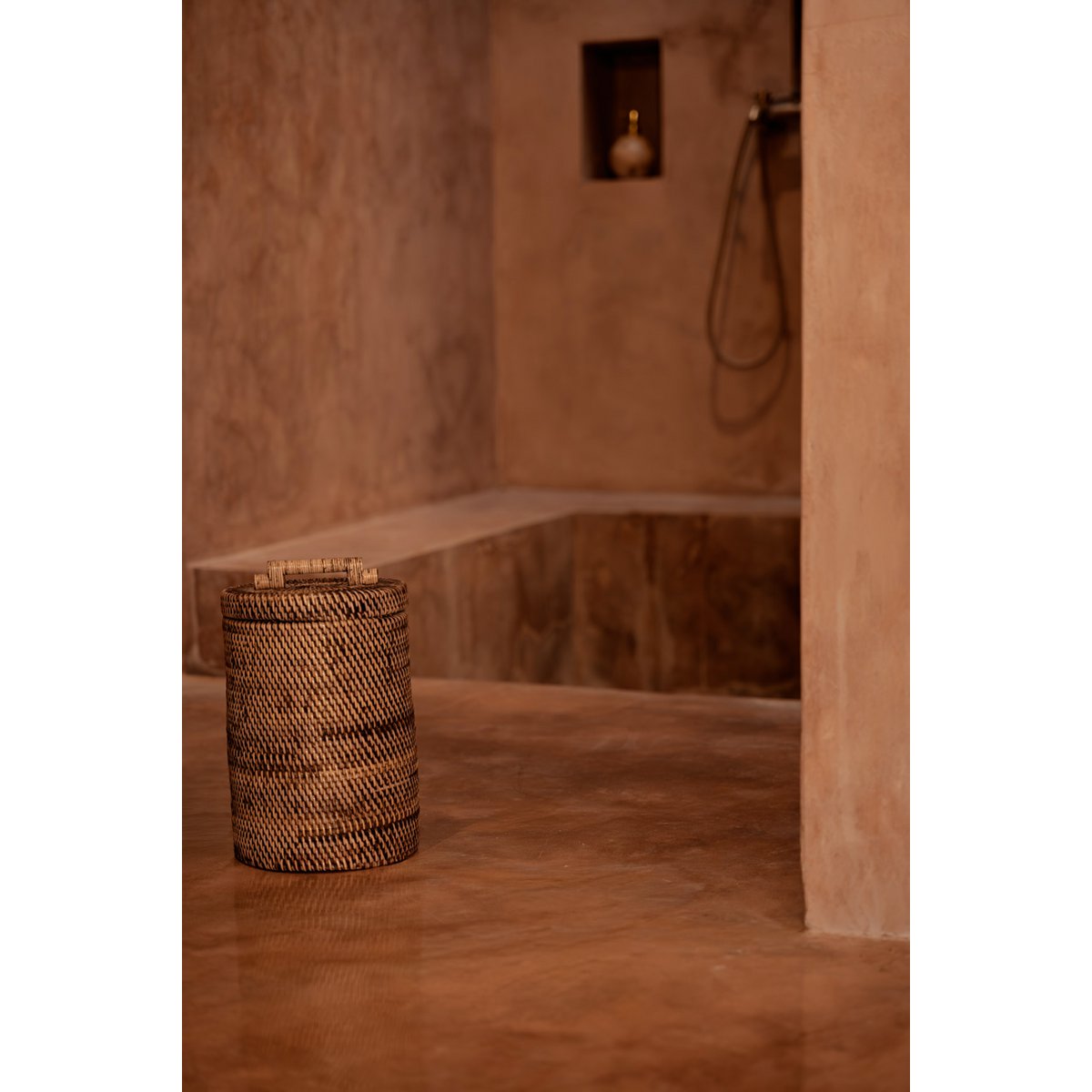 The Rattan Bin High - Natural Brown