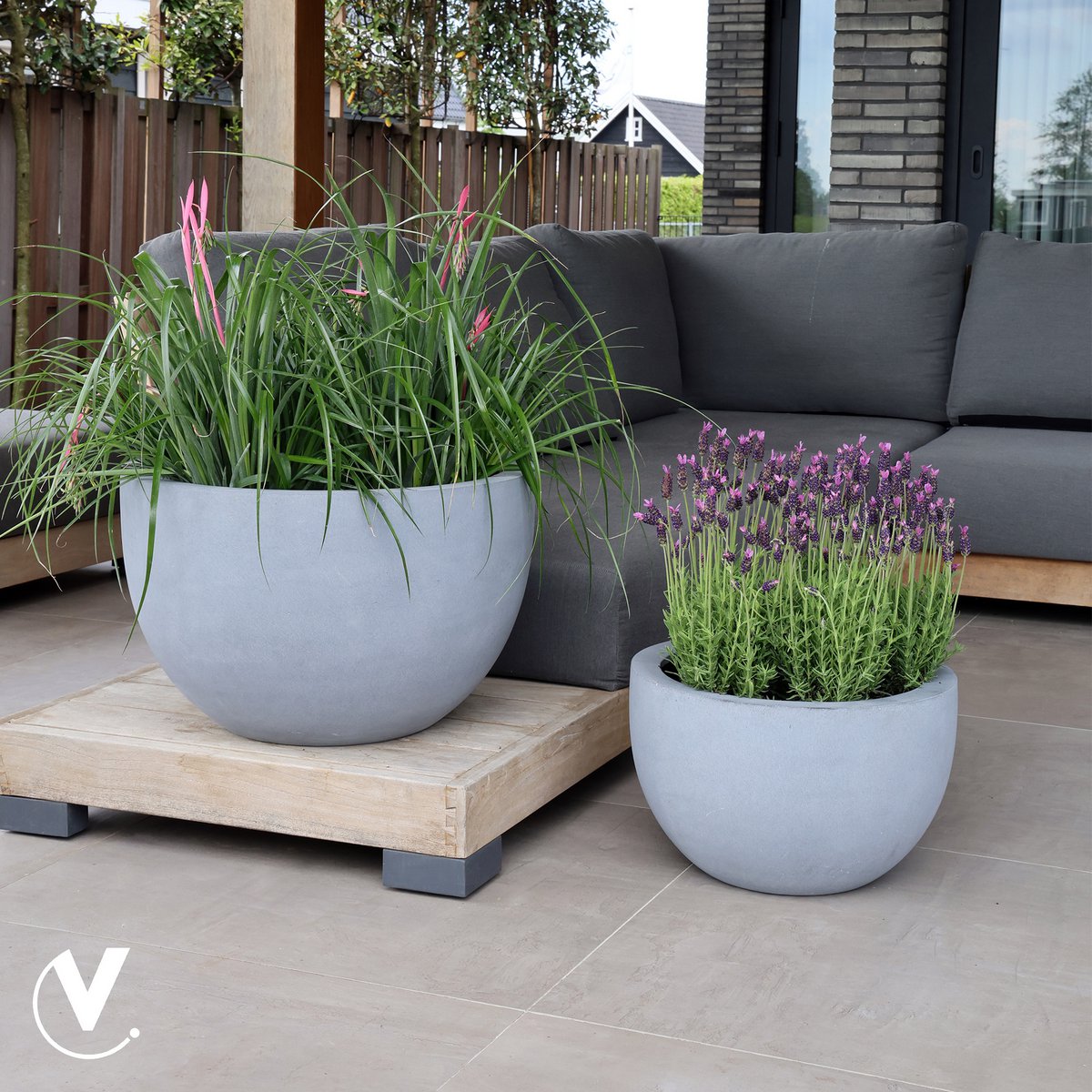 Plantenpot - Louisiana grey