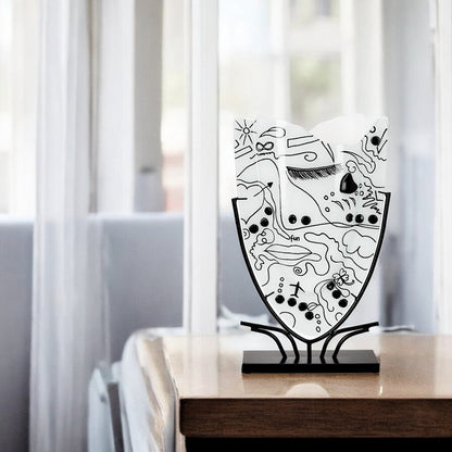 Vase Modern Art white H.49 cm