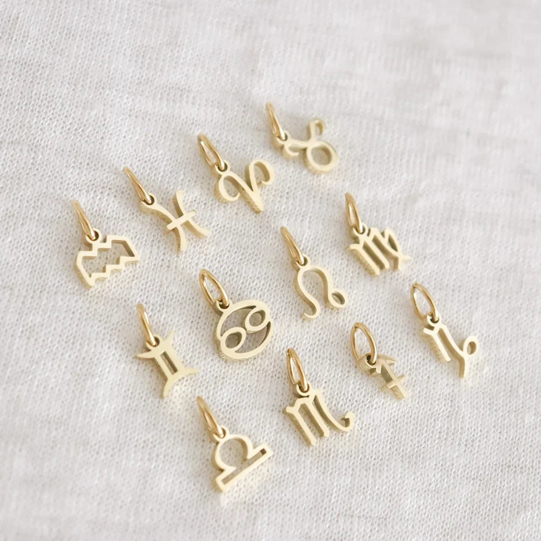 Zodiac Sign Pendant - Choose Zodiac Sign - Gold