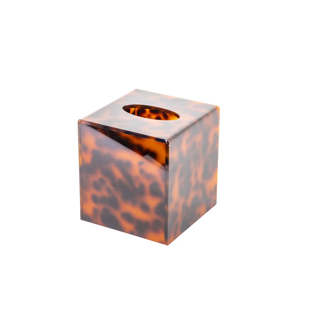 Carre Leopard 12.6x12.6x12cm tissue box