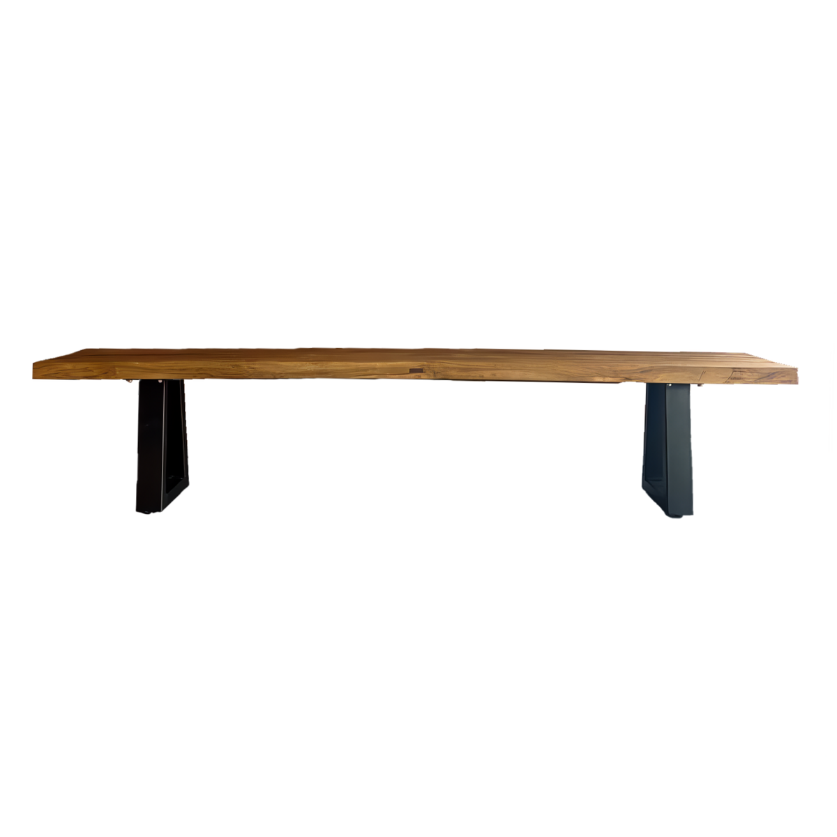 Bench With Iron Legs - Natural - 280