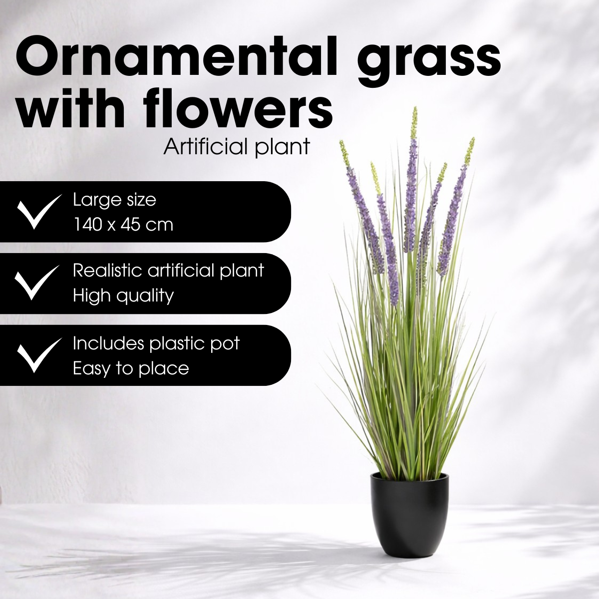 Artificial Plant Ornamental Grass Purple