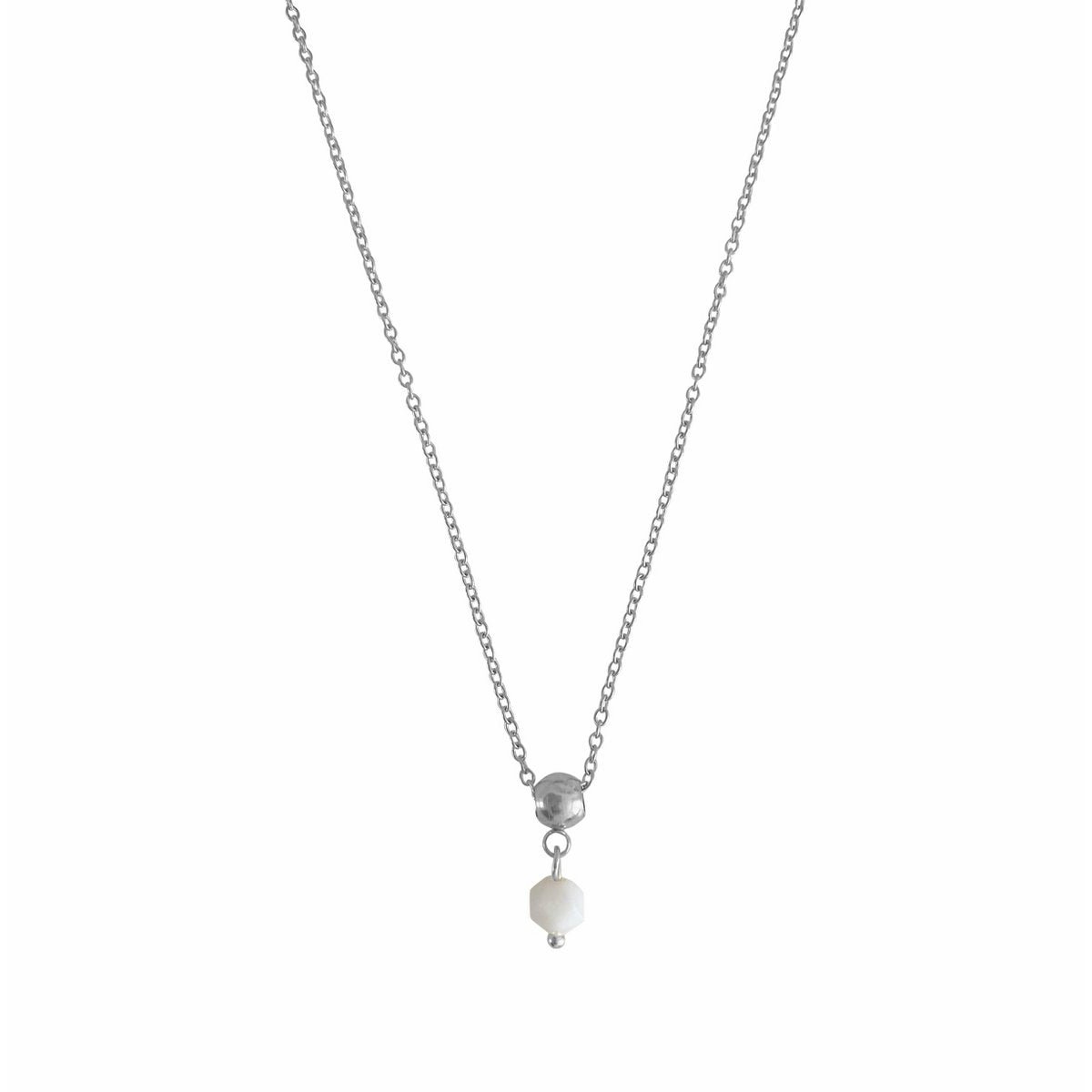 Necklace White Onyx - Silver