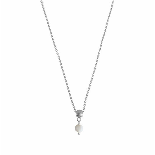 Necklace White Onyx - Silver