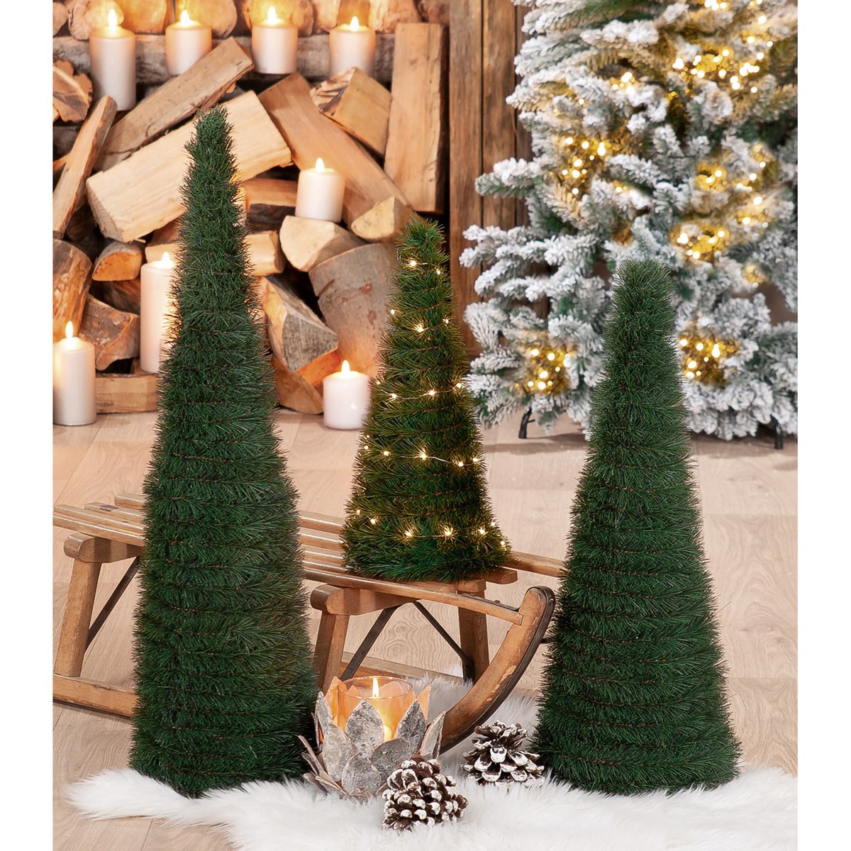 Artificial plant fir Pinales, height 82 cm