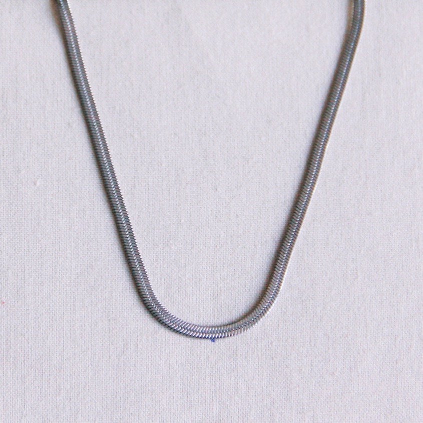 Flat “Snake” chain 3mm - silver color