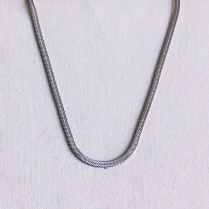 Flat “Snake” chain 3mm - silver color