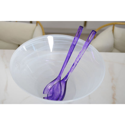 Violet resin salad covered