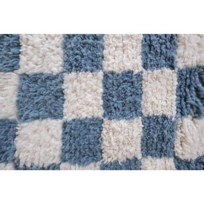 Berber checkered wool rug 156 x 240 cm