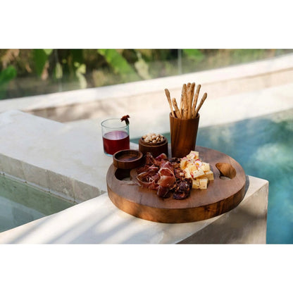 The Teak Root Tray - Natural - L