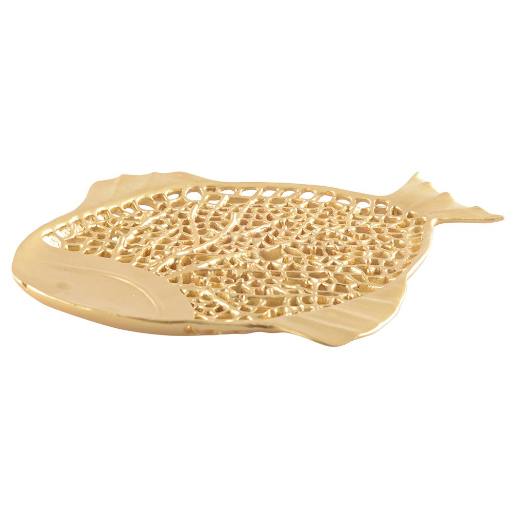 COUPE DECORATIVE POISSON DORE 32X26X2CM