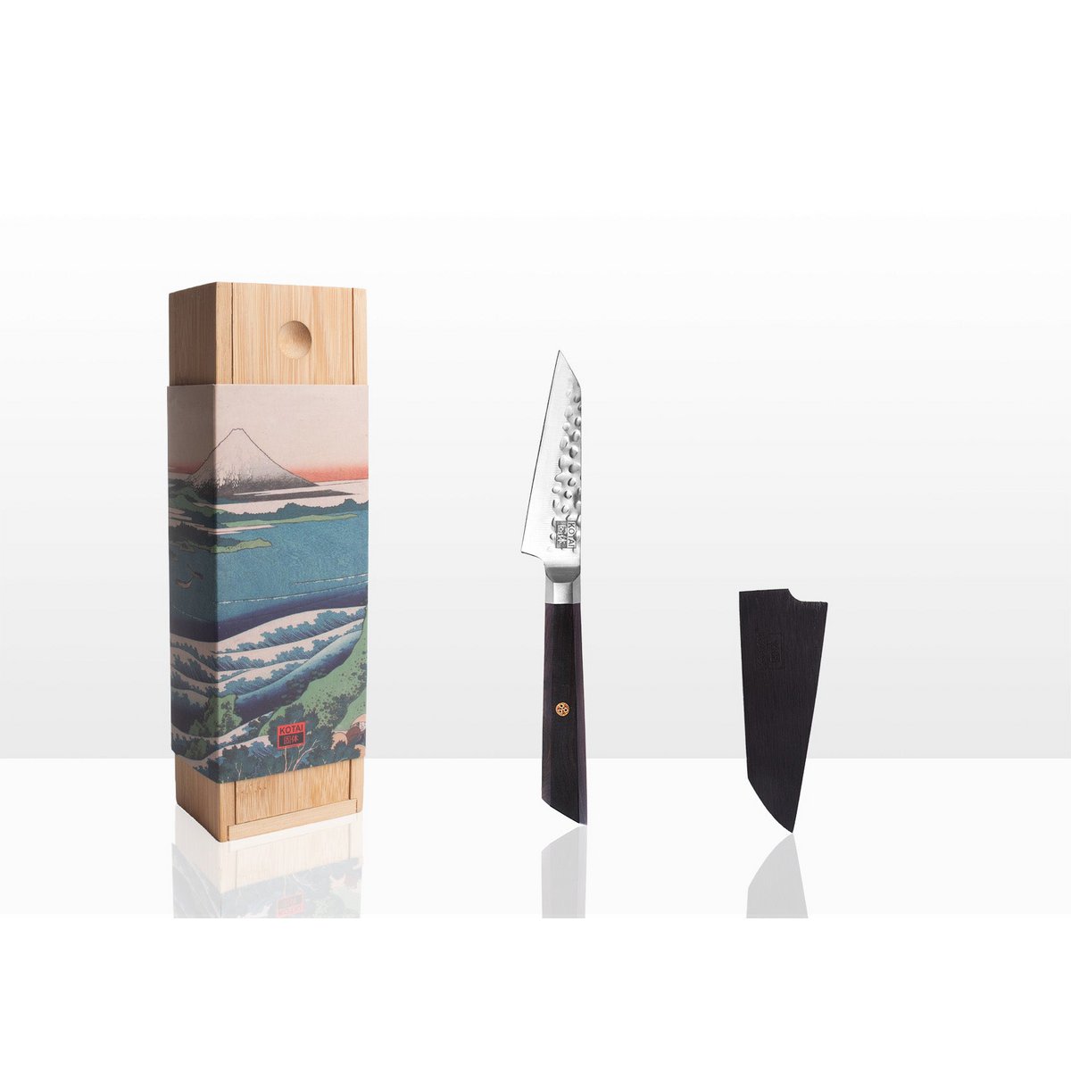 Knives and Kitchen Accessories Set - Bunka Starter Set Deluxe: 2 knives (Bunka paring knife + Bunka Santoku) + bamboo cutting board